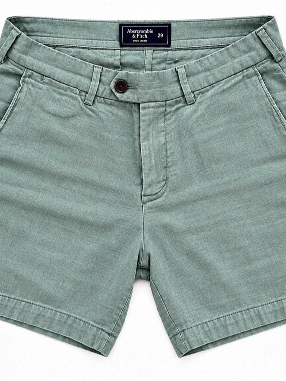 Abercrombie & Fitch Men's Flat Front Shorts Green Waist 29